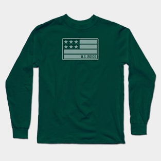 Redline - Staff Car U.S. Army (White on Army Green) Long Sleeve T-Shirt